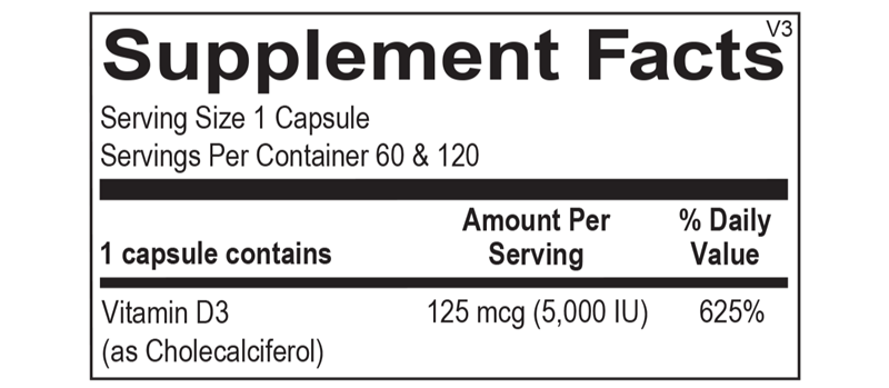 Vitamin D 5,000 IU - 120 count