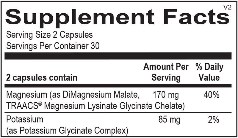 Reacted Magnesium &amp; Potassium - 60 count